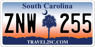 SC license plate ZNW255