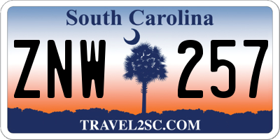 SC license plate ZNW257