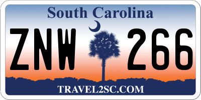 SC license plate ZNW266