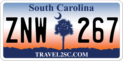 SC license plate ZNW267