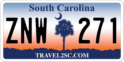 SC license plate ZNW271