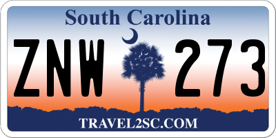 SC license plate ZNW273