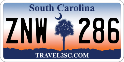 SC license plate ZNW286