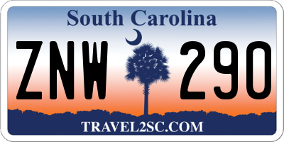 SC license plate ZNW290