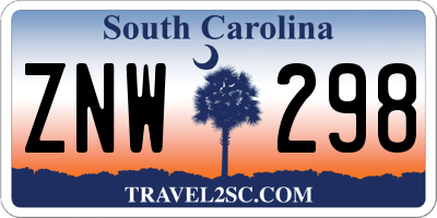 SC license plate ZNW298