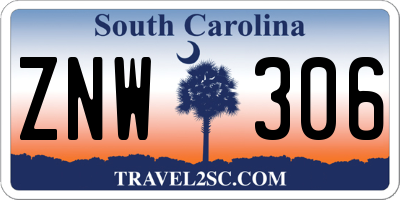 SC license plate ZNW306