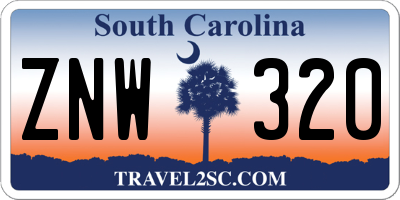 SC license plate ZNW320