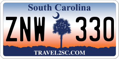 SC license plate ZNW330