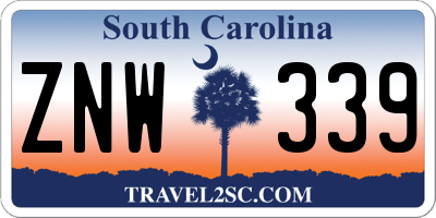 SC license plate ZNW339