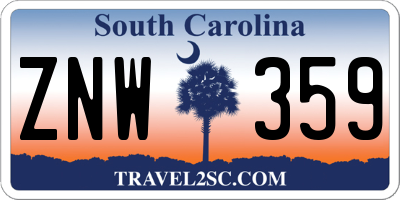SC license plate ZNW359
