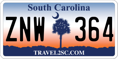 SC license plate ZNW364