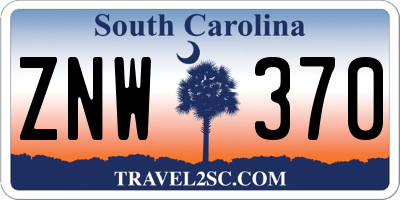 SC license plate ZNW370