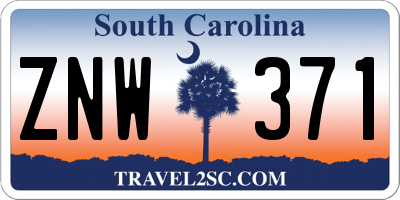 SC license plate ZNW371