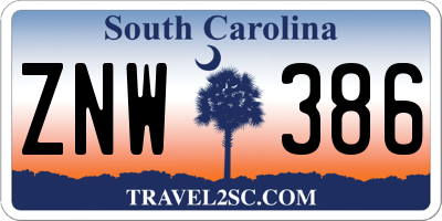 SC license plate ZNW386