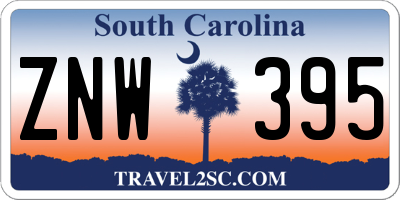 SC license plate ZNW395
