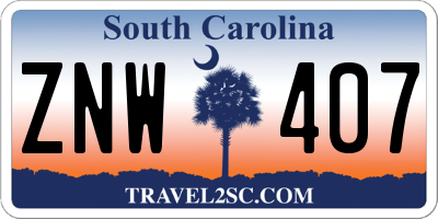 SC license plate ZNW407