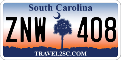 SC license plate ZNW408