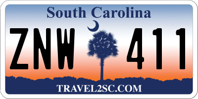 SC license plate ZNW411