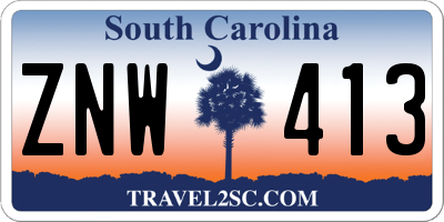 SC license plate ZNW413