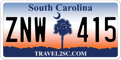 SC license plate ZNW415