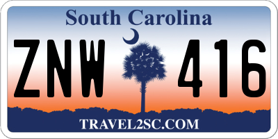 SC license plate ZNW416