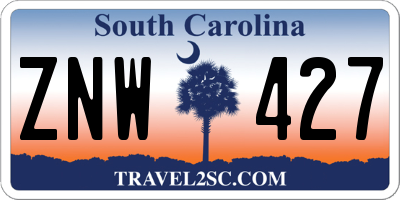 SC license plate ZNW427