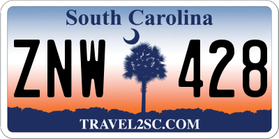 SC license plate ZNW428