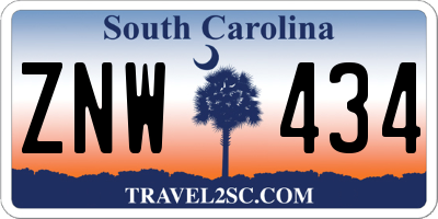 SC license plate ZNW434