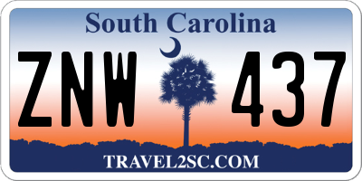 SC license plate ZNW437