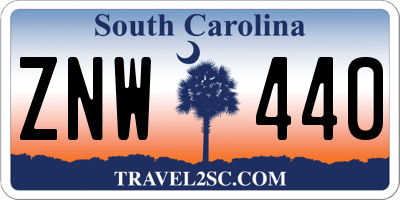 SC license plate ZNW440