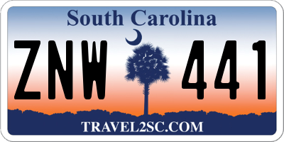 SC license plate ZNW441
