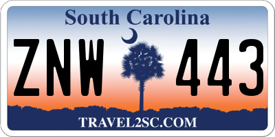 SC license plate ZNW443