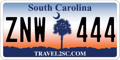 SC license plate ZNW444
