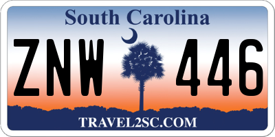 SC license plate ZNW446