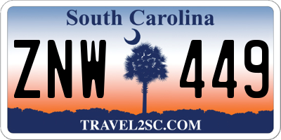 SC license plate ZNW449