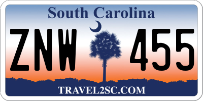 SC license plate ZNW455