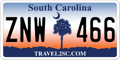 SC license plate ZNW466