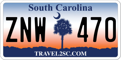 SC license plate ZNW470