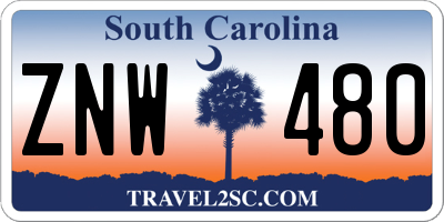 SC license plate ZNW480