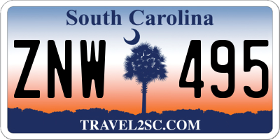 SC license plate ZNW495