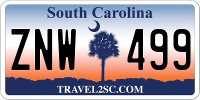 SC license plate ZNW499