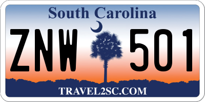 SC license plate ZNW501