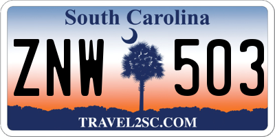 SC license plate ZNW503