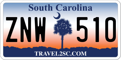 SC license plate ZNW510
