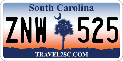 SC license plate ZNW525