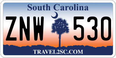 SC license plate ZNW530