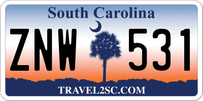SC license plate ZNW531
