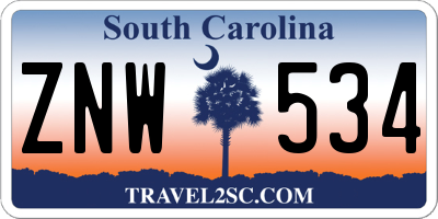 SC license plate ZNW534