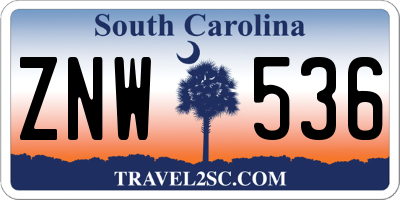 SC license plate ZNW536