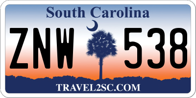 SC license plate ZNW538